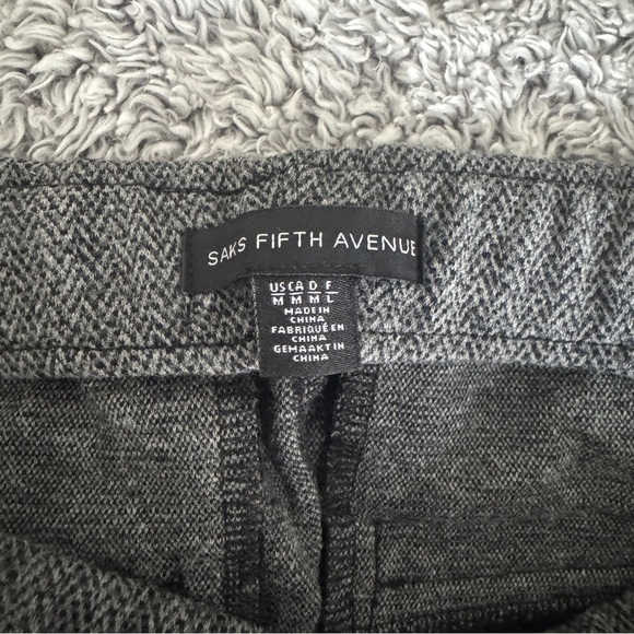 Saks Fifth Avenue | NWOT Skinny Tweed Ankle Dress Pants in Gray Size Medium - Picture 5 of 6